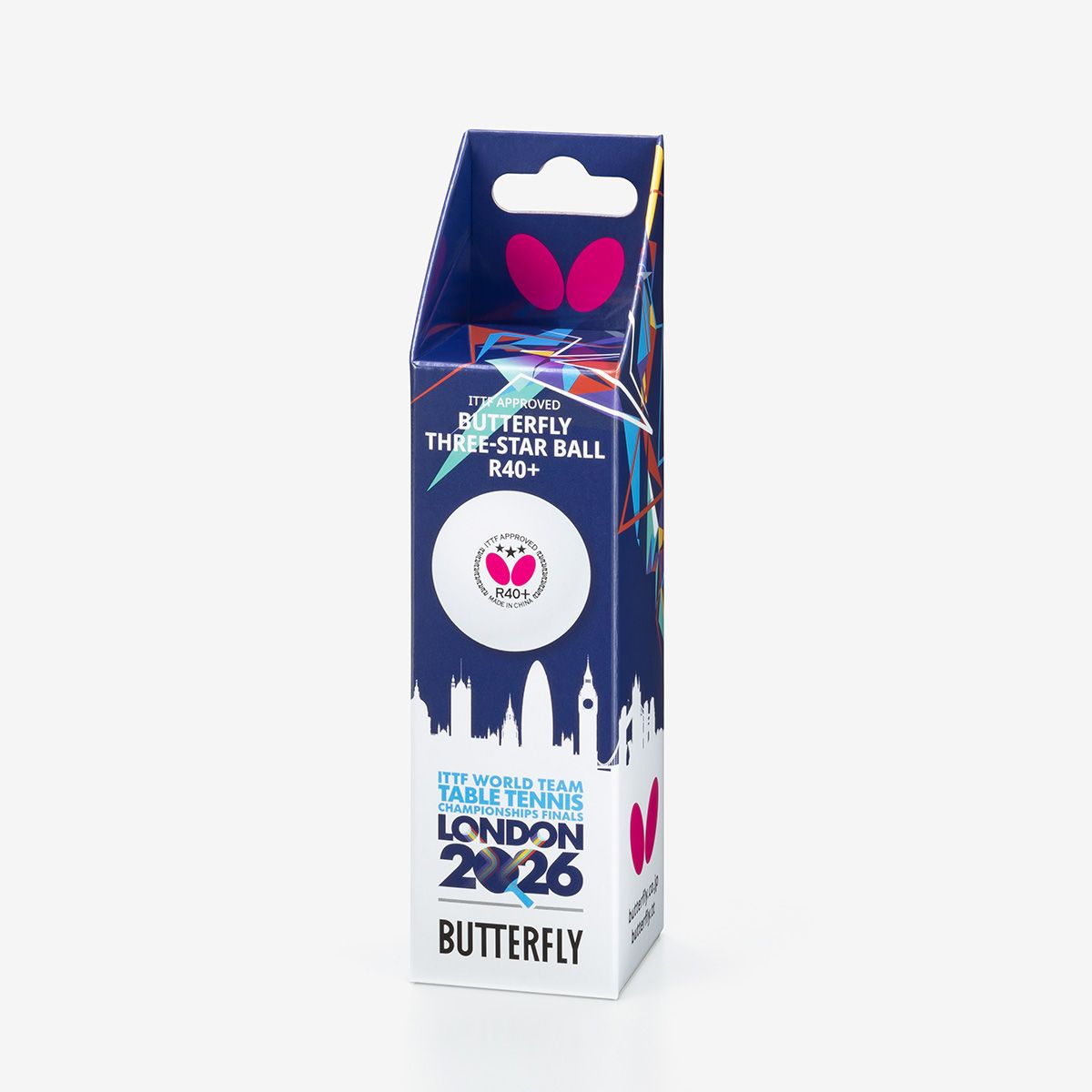 蝴蝶 BUTTERFLY THREE-STAR BALL R40+ WTTTC LONDON 2026